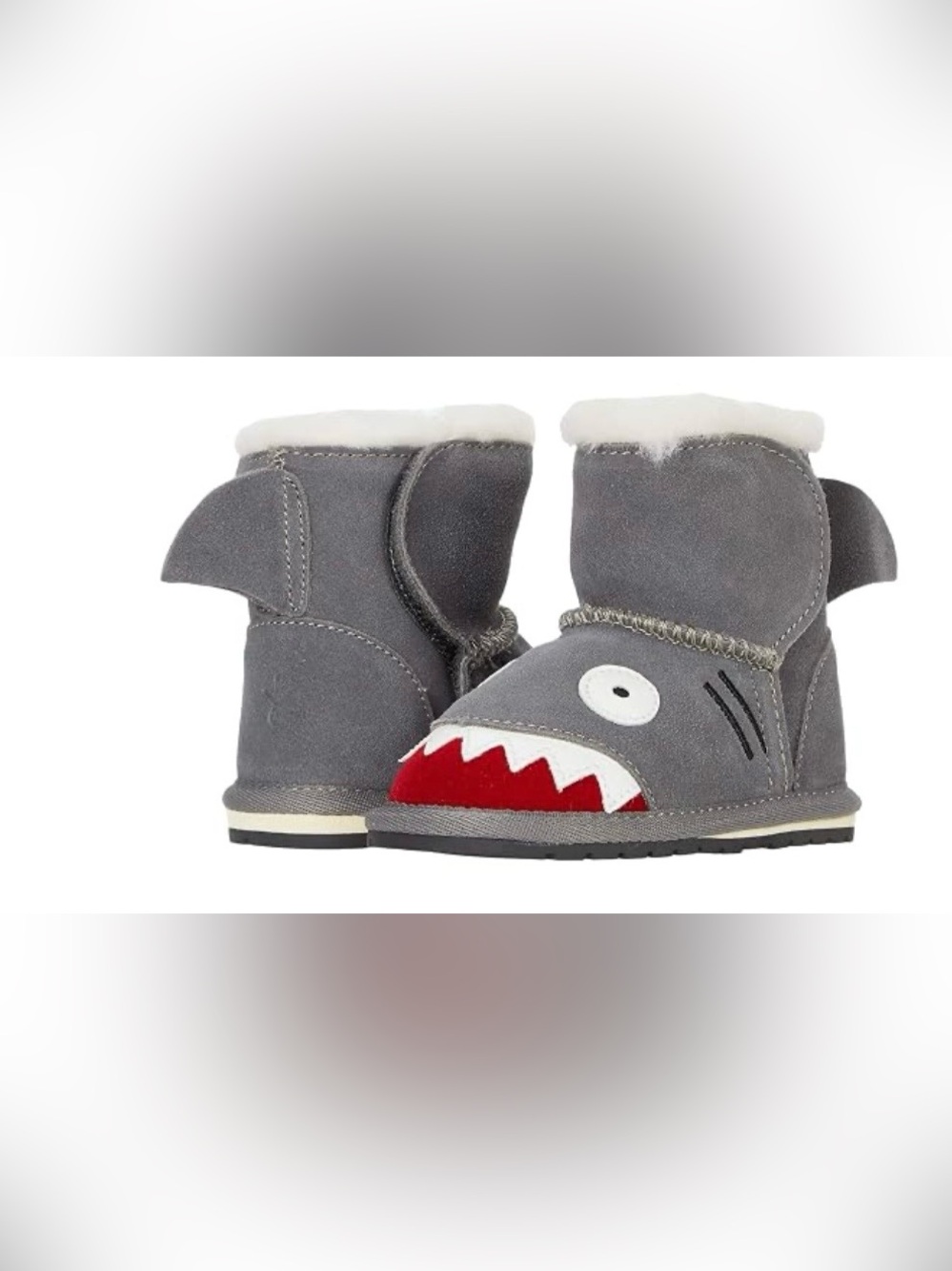emu Australia Kids Shark Shearling Boots - Gray 6-12month walker